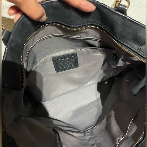 Coach 28743 Madison North South black Tote Bag in Saffiano Leather - Picture 10 of 11